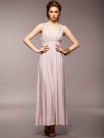 Sexy lace back styling V-neck vest dress