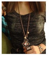FASHION PEARL NECKLACE HALLOW DROPLETS