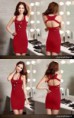 Sexy lines cross halter dress RED