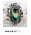 FASHION PEACOCK FLOWER VINE PATTERN RING OPENING